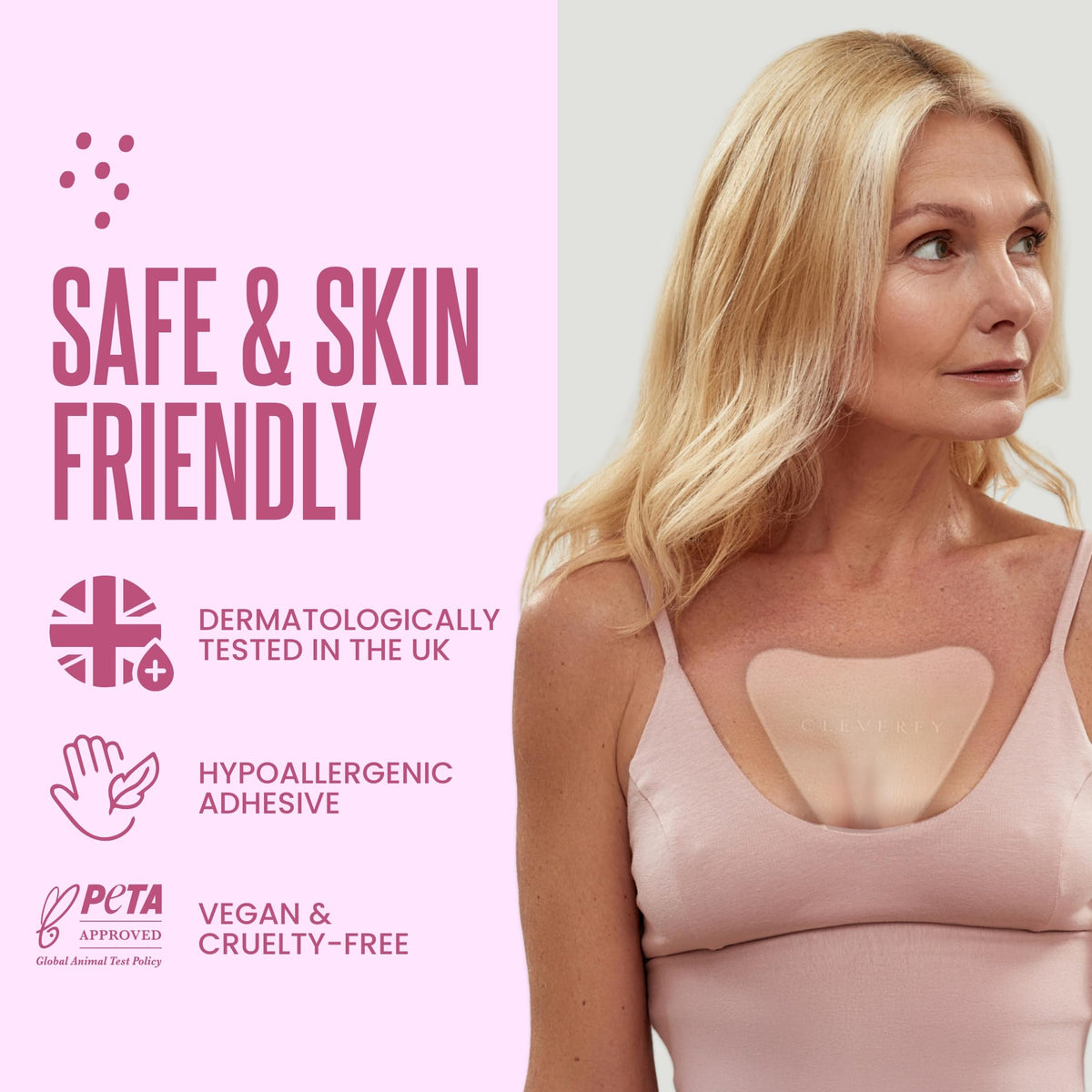 CLEVERFY silicone close-up texture highlighting gentle skin barrier