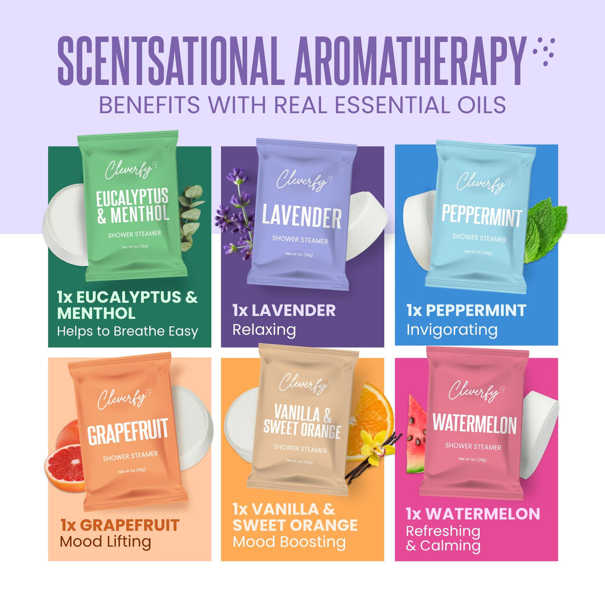 Cleverfy vanilla and watermelon tablets paired showing warm and fruity scents