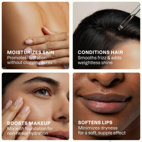 Cliganic argan oil applied to hair ends for frizz control and shine
