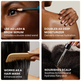 Cliganic oil brushed through brows for neat, defined appearance