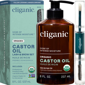 Cliganic bottle front showing organic label and clear product benefits