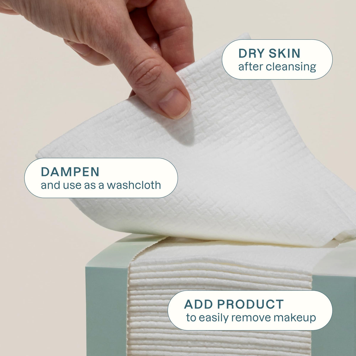 Cliganic close-up viscose texture highlighting soft, absorbent fibers