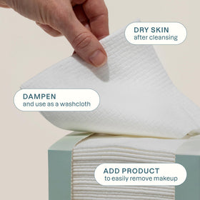 Cliganic close-up viscose texture highlighting soft, absorbent fibers