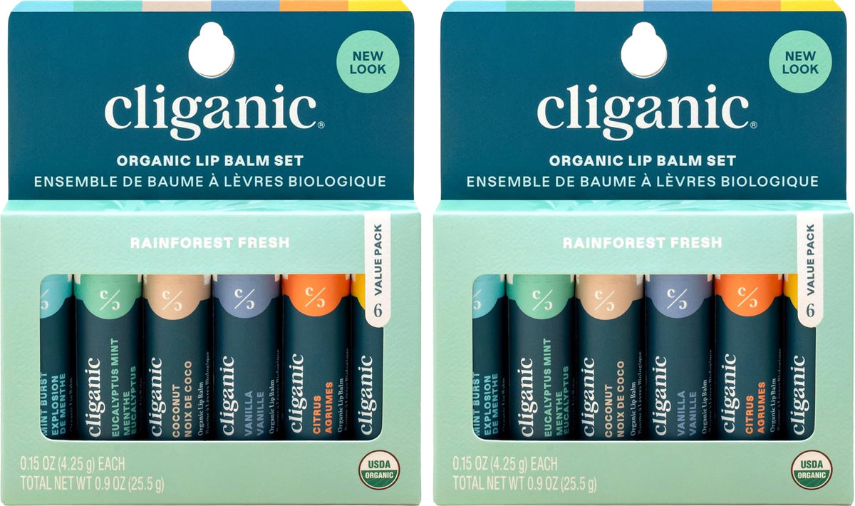 Cliganic front packaging showing the 12-tube set and organic seal for convenience