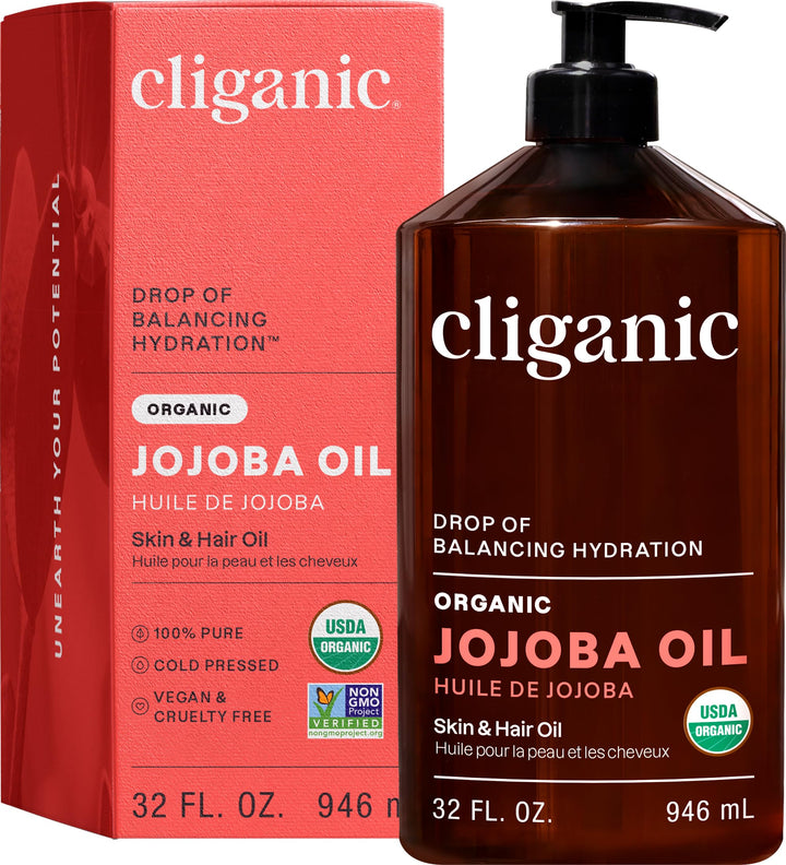 Cliganic front bottle showing 32 oz bulk packaging and clear product benefits