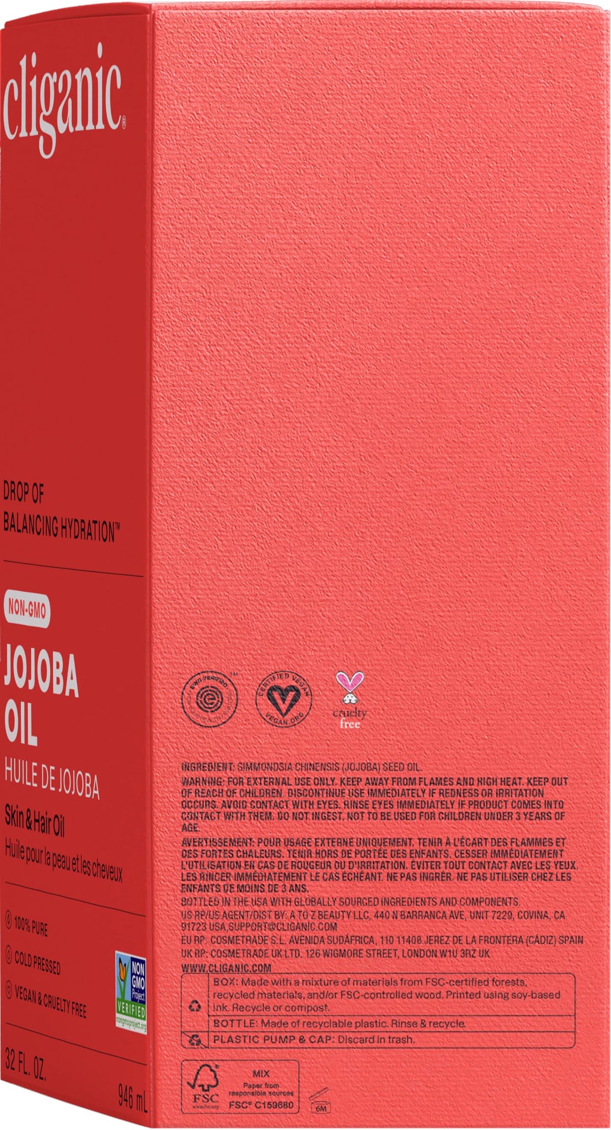 Applying Cliganic jojoba oil to hair ends for shine and manageability