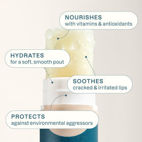 Cliganic lip balm held in hand to show size and pocket-friendly portability