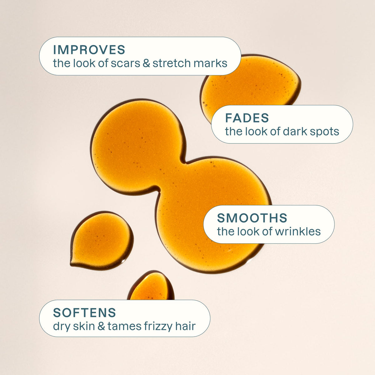 Cliganic oil texture drop on skin demonstrating smooth hydration
