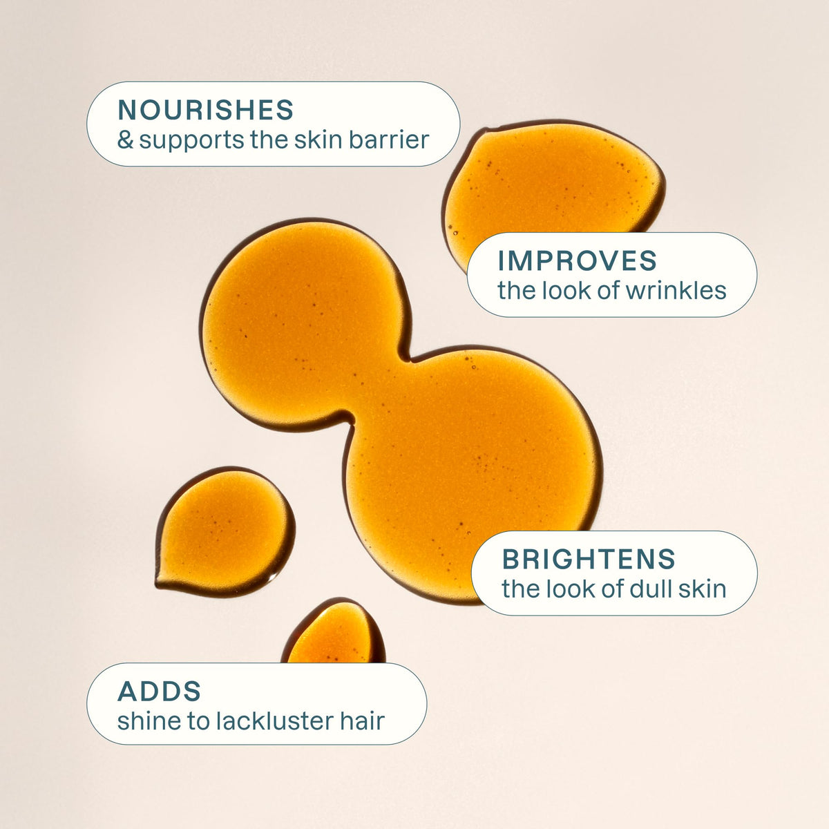 Cliganic oil applied to cheek showing rapid hydration benefit
