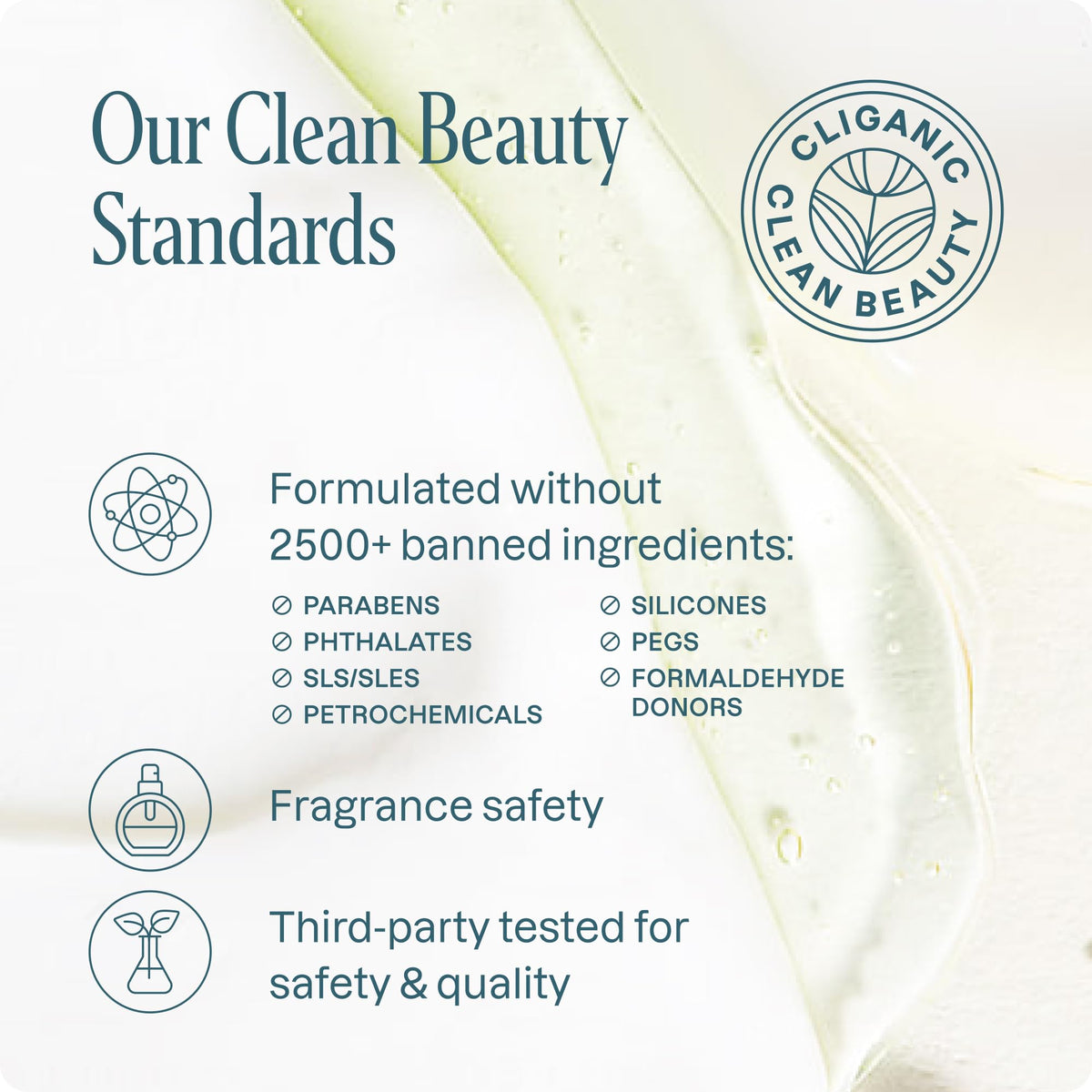 Cliganic bottle beside common items to show size and travel-friendly benefit