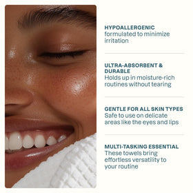 Cliganic towel removing makeup gently demonstrating effective cleansing