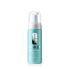 Clinique cleanser front packaging showing product and clear benefit