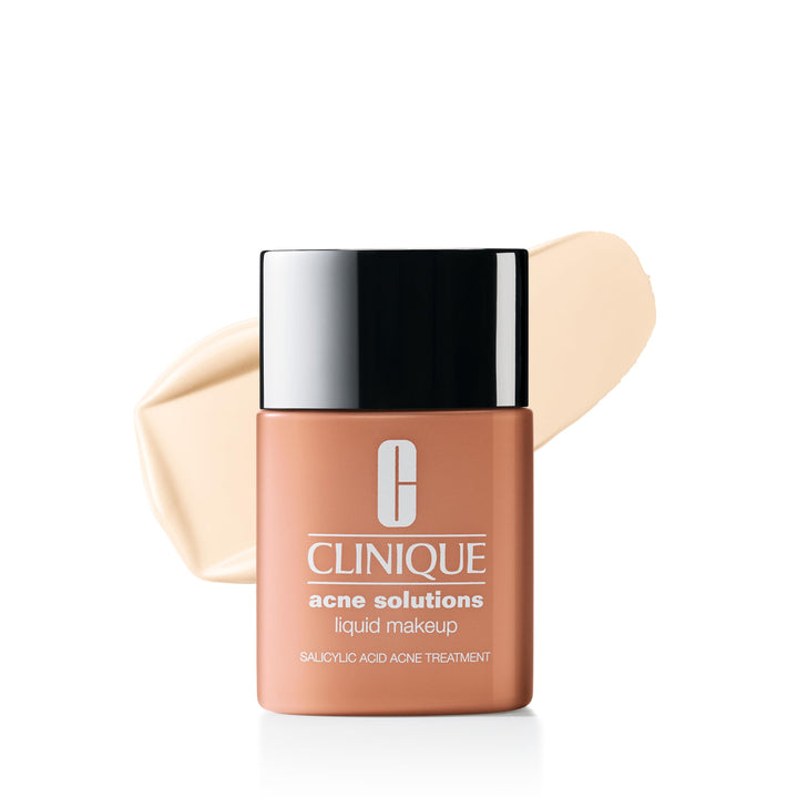 Clinique front packaging showing bottle and shade, clear coverage benefit
