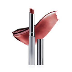 Clinique Almost Lipstick front packaging showing Nude Honey shade and glossy finish benefit