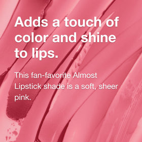 Clinique Almost Lipstick Pink Honey in a handbag lifestyle scene showing everyday convenience