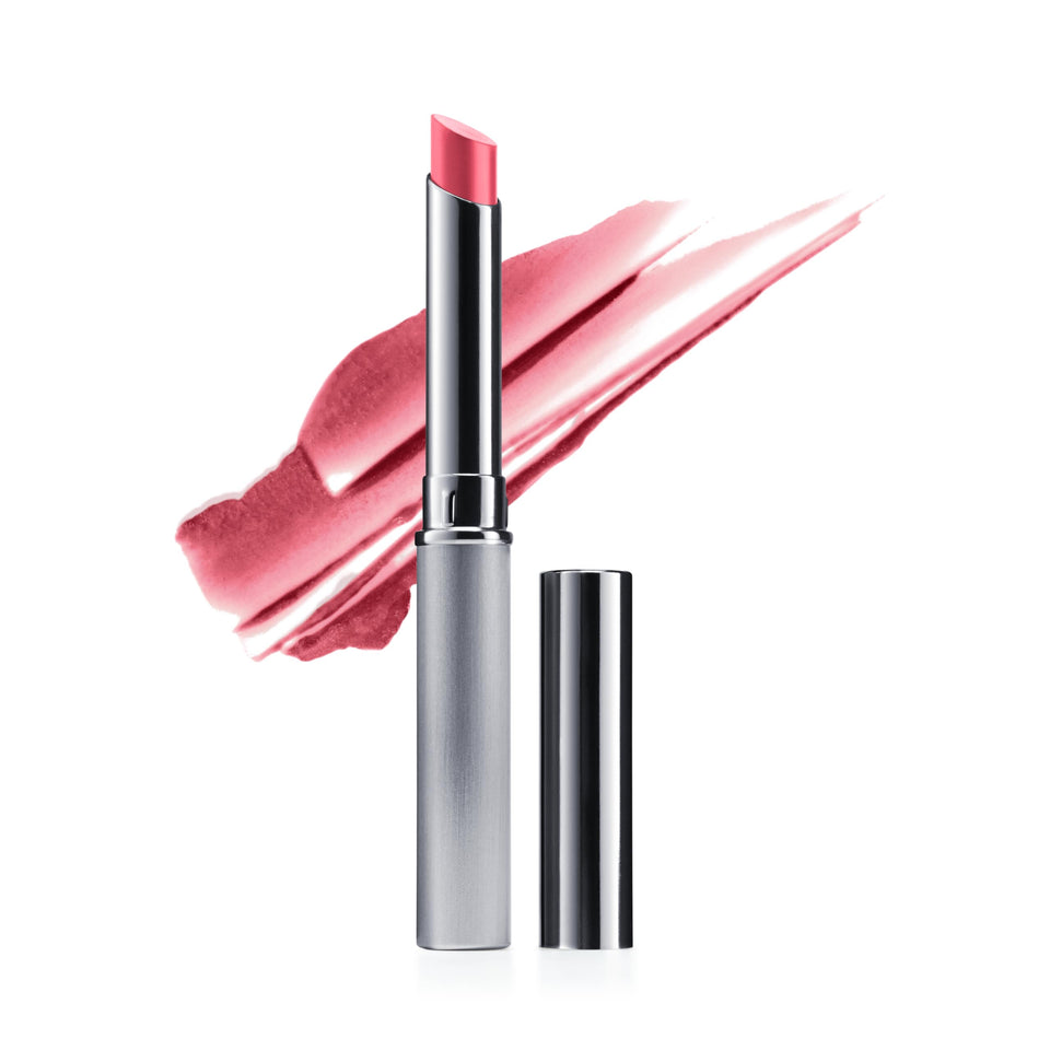 Clinique Almost Lipstick Pink Honey tube front showing sleek packaging and ease