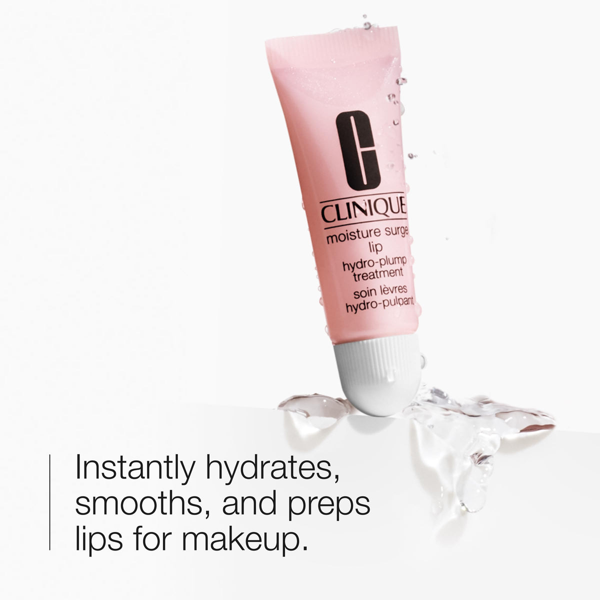 Clinique applying Moisture Surge on face to show smooth, non-greasy finish