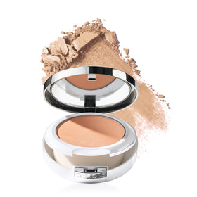 Clinique compact front view showing shade and packaging for easy selection