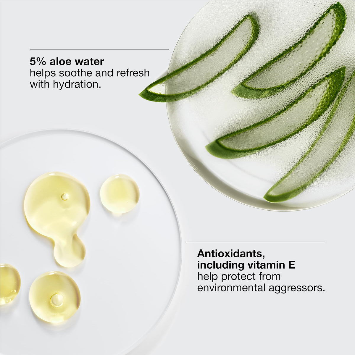 Clinique bottle label detail focused on ingredients and alcohol-free benefit