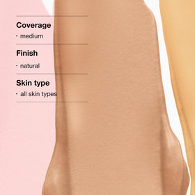 Clinique shades on forearm displaying color range and match help