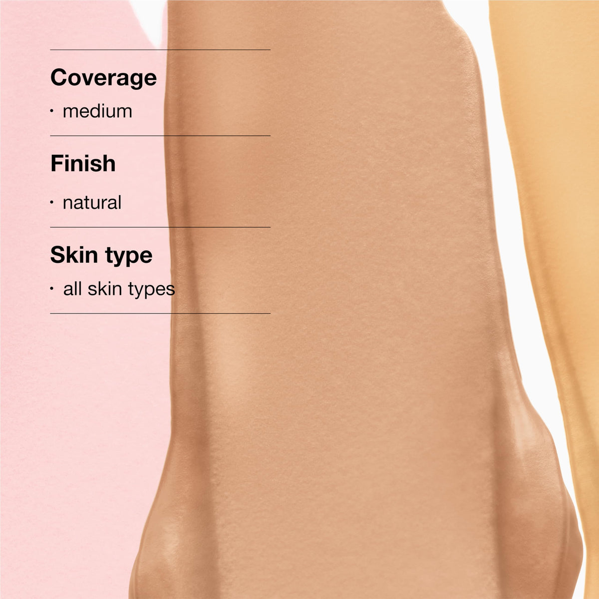 Clinique swatch on arm demonstrates medium deep shade and blendability