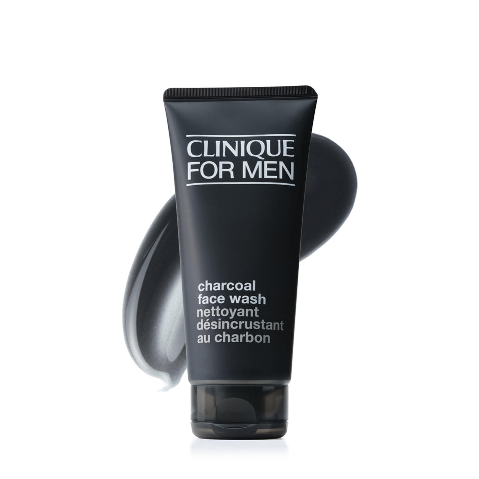 Clinique charcoal face wash front bottle showing label and benefit of deep clean
