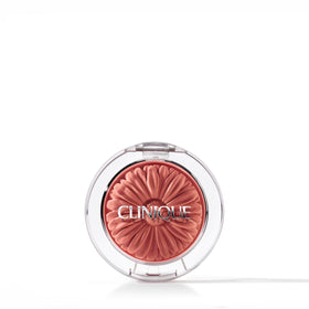 Clinique Cheek Pop front compact showing Fig Pop shade and sleek packaging benefit