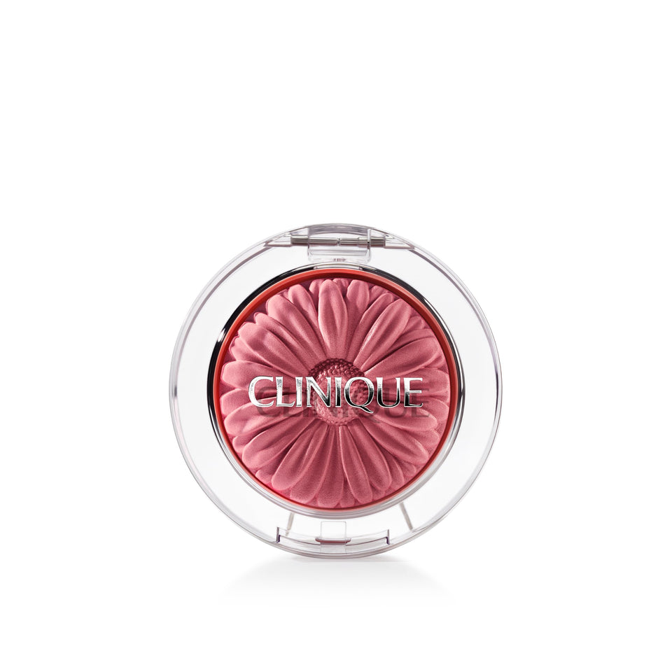 Clinique front compact showing Pink Pop shade and clear packaging benefit