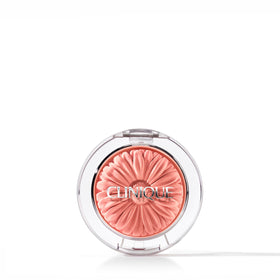 Clinique Cheek Pop front pan showing Pink Honey Pop and true shade payoff