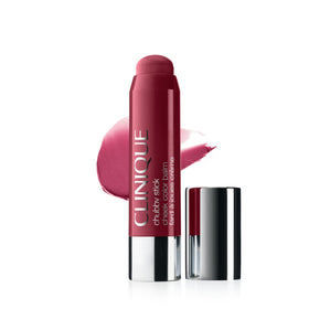 Clinique Chubby Stick front packaging showing product and shade benefits