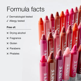 Clinique Chubby Stick on vanity with mirror showing effortless on-the-go refresh