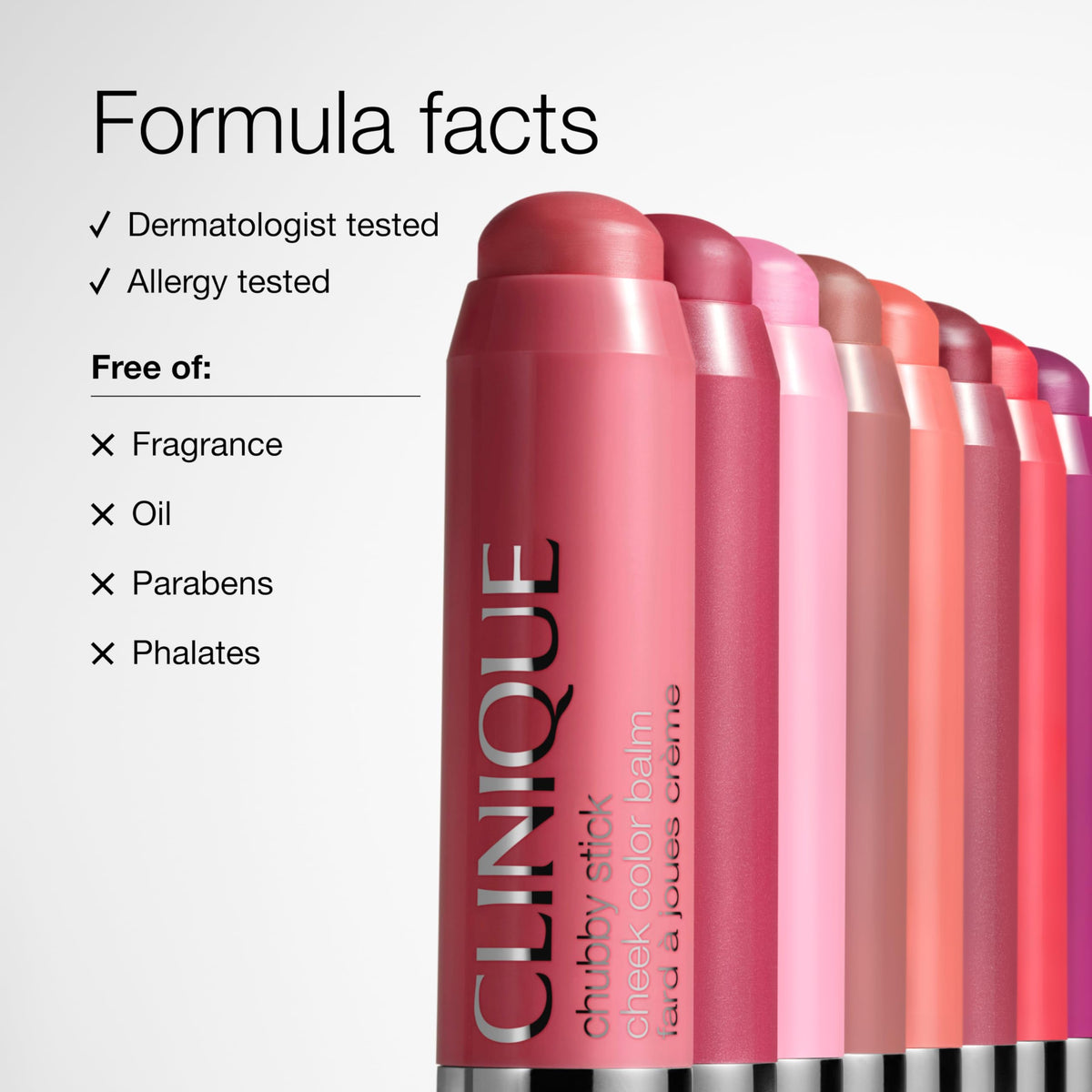 Clinique Chubby Stick placed on dressing table highlighting no-sharpen design benefit