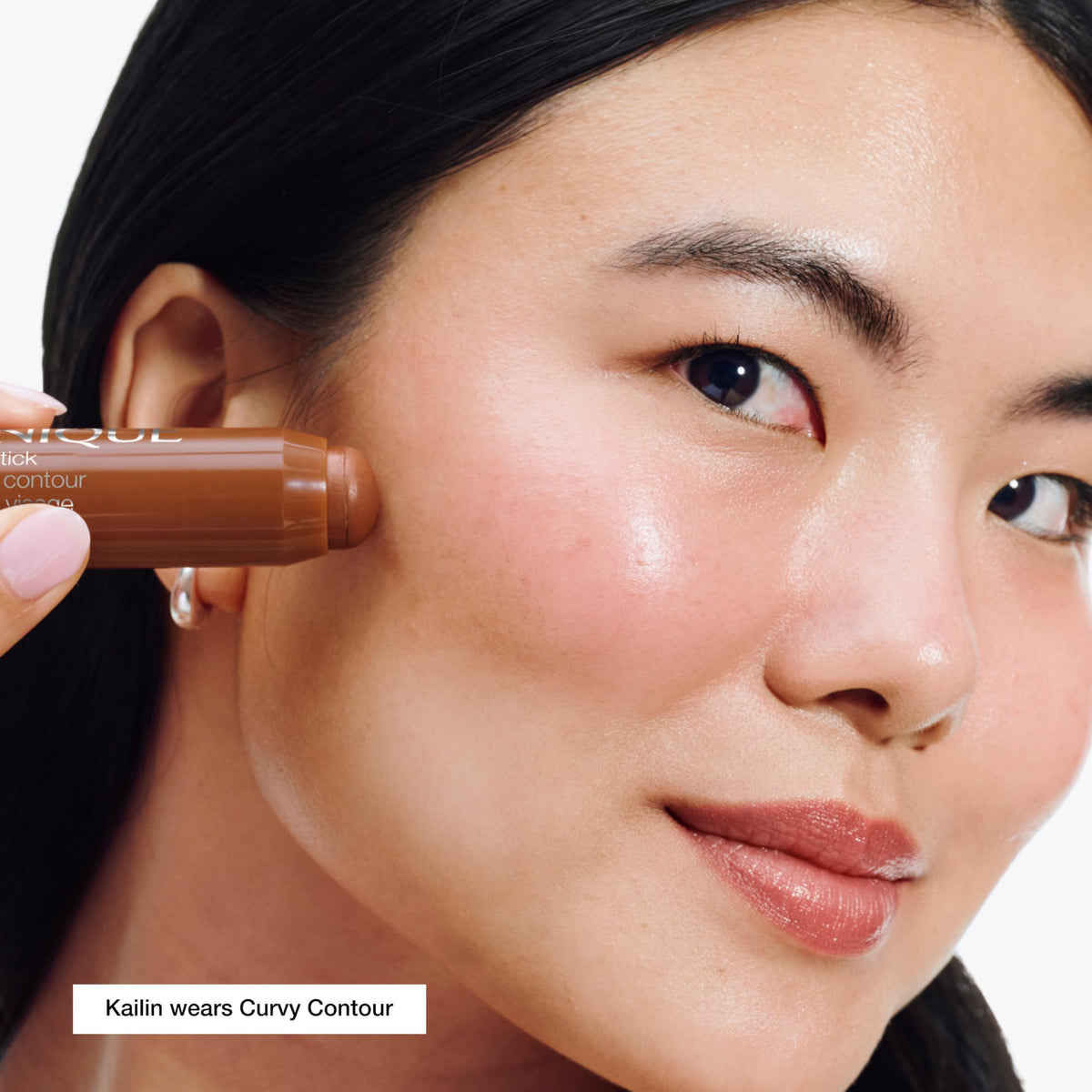 Clinique Chubby Stick tip close-up showing creamy texture and smooth glide