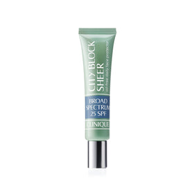 Clinique City Block sheer front packaging showing size and SPF benefit