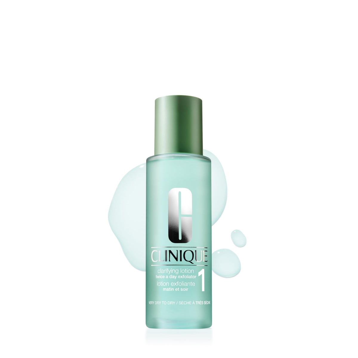 Clinique Clarifying Lotion front packaging showing bottle and label benefits
