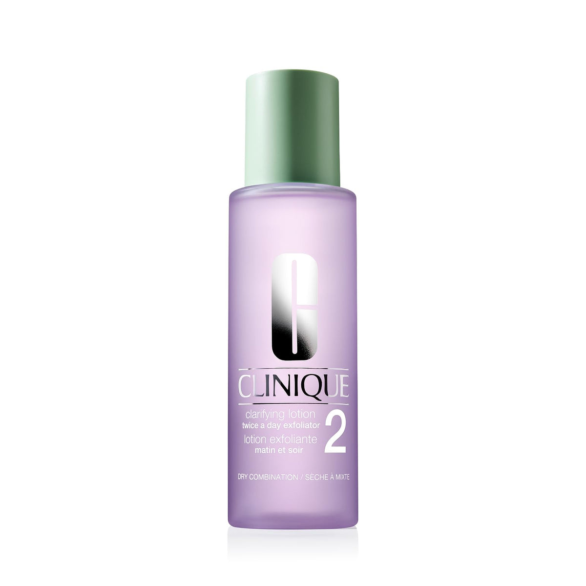 Clinique Clarifying Lotion 2 front bottle showing label and size, clarifies skin