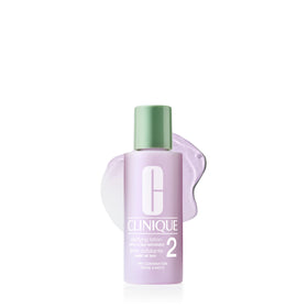 Clinique bottle front view showing brand and gentle exfoliant benefit