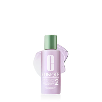 Clinique bottle front view showing brand and gentle exfoliant benefit