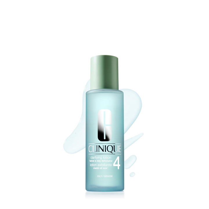 Clinique Clarifying Lotion 4 front bottle showing formula and volume benefits