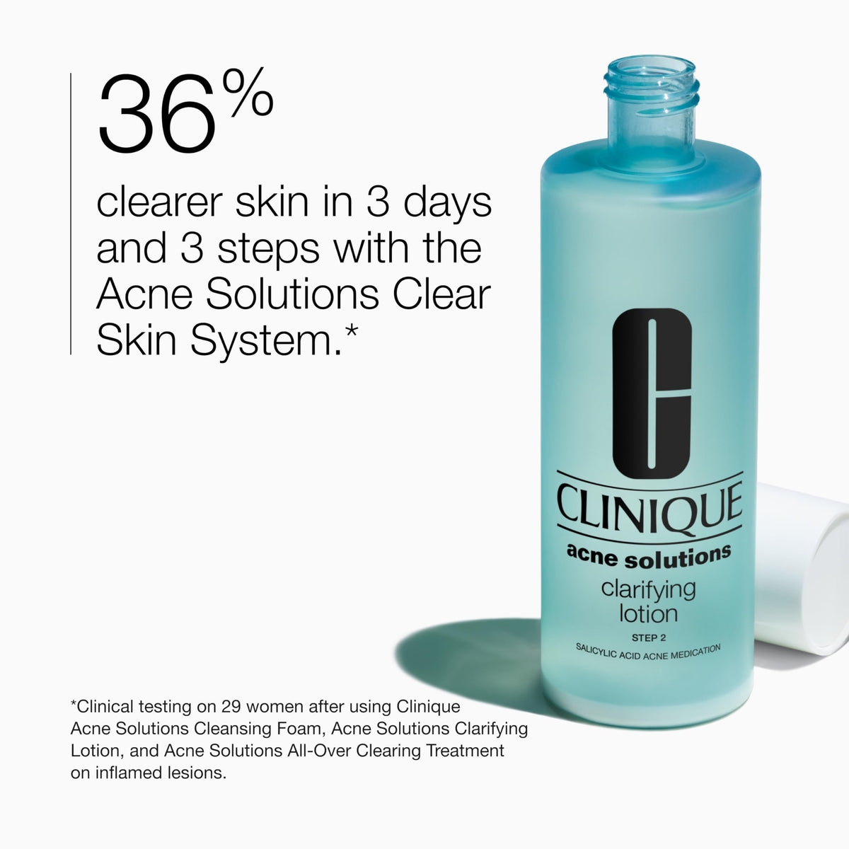 Clinique close-up of lotion texture highlighting smooth exfoliating consistency