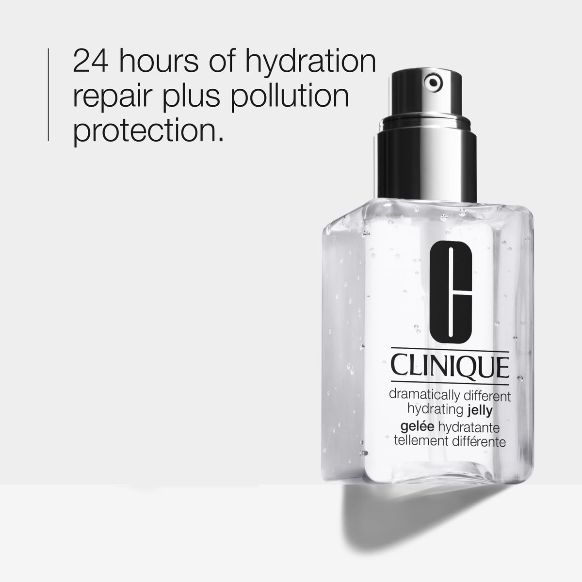 Clinique gel texture close-up highlighting lightweight hyaluronic hydration