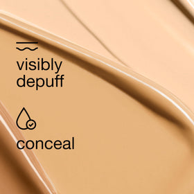 Clinique concealer next to a 0.2 oz scale for size comparison and travel-friendly benefit