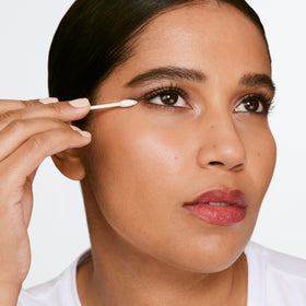 Clinique on cotton pad removing eyeliner for quick touch-ups