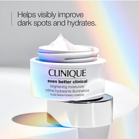 Clinique close-up texture of Even Better Clinical Moisturizer showing lightweight lotion consistency for quick absorption benefit