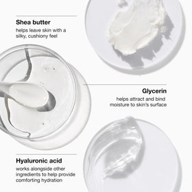Clinique hyaluronic acid and shea butter ingredient focus for deep hydration