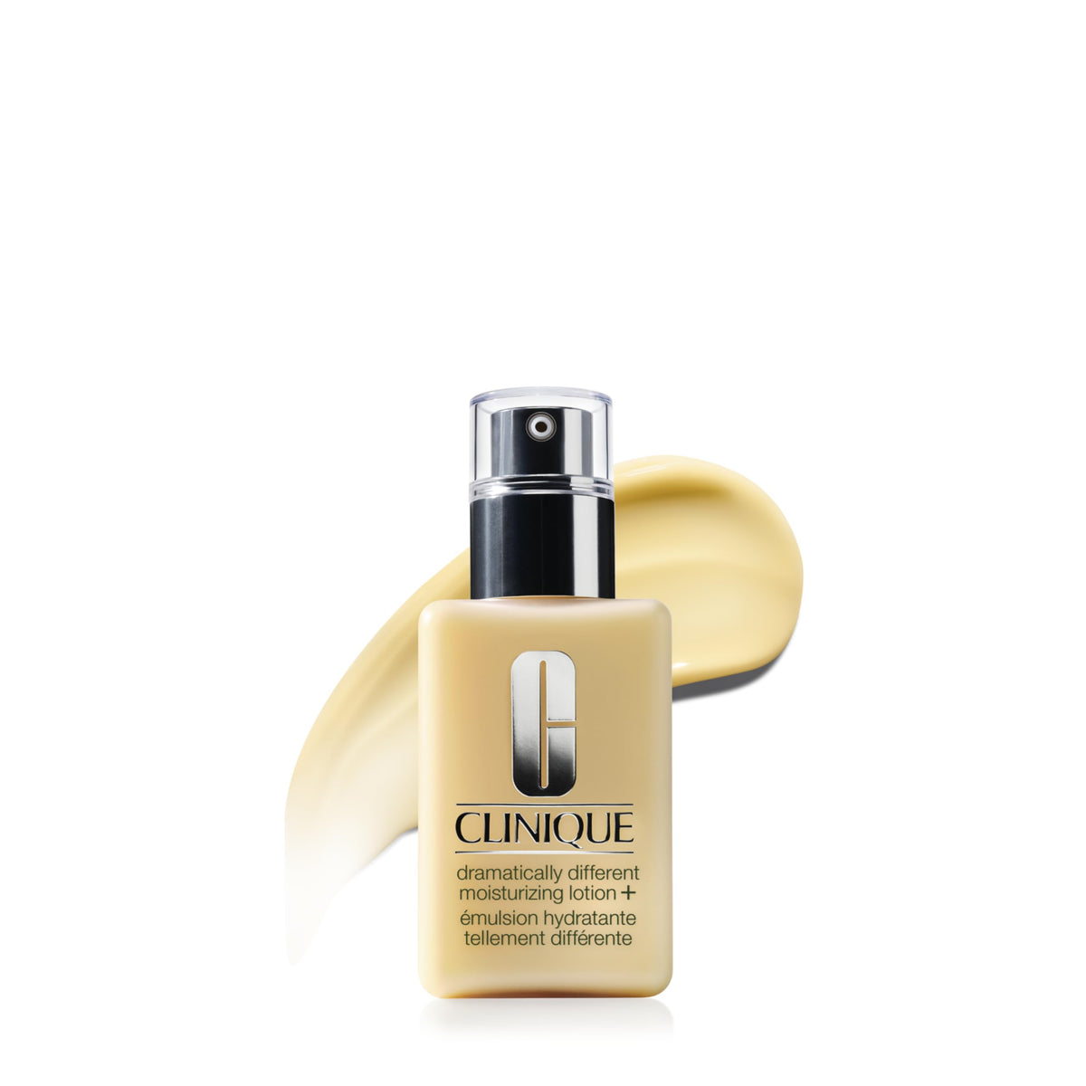 Clinique front packaging showing lotion and clear branding benefits