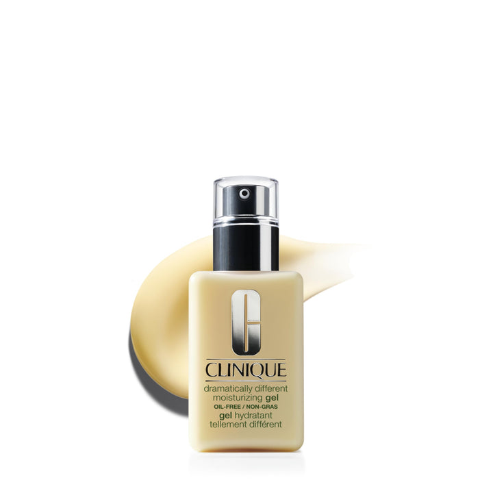 Clinique dramatically different moisturizing gel front packaging shows bottle and label for easy identification and trust