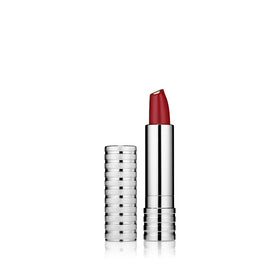 Clinique Dramatically Different Lipstick front packaging showing brand and shade Angel Red for easy selection