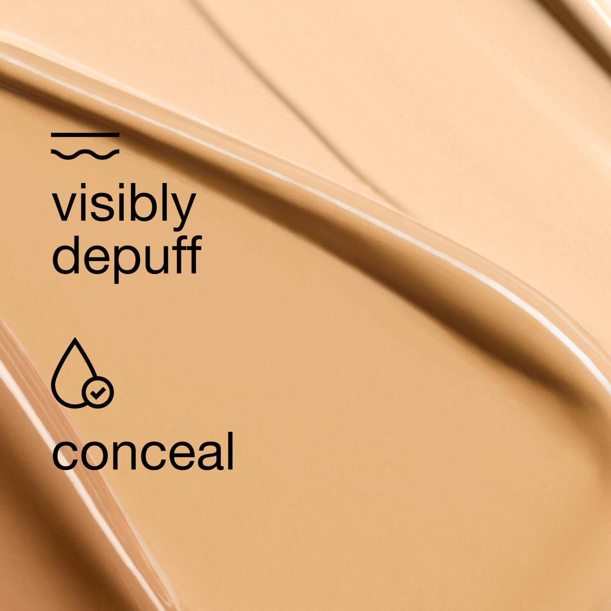 Clinique concealer applied under eye demonstrating brightening effect