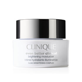 Clinique front packaging showing product and brand, highlights brightening benefit